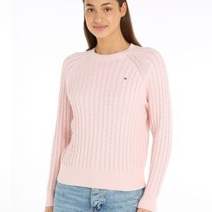 Cable Knit Tommy Hilfiger 100% Cotton Sweater Size M/L